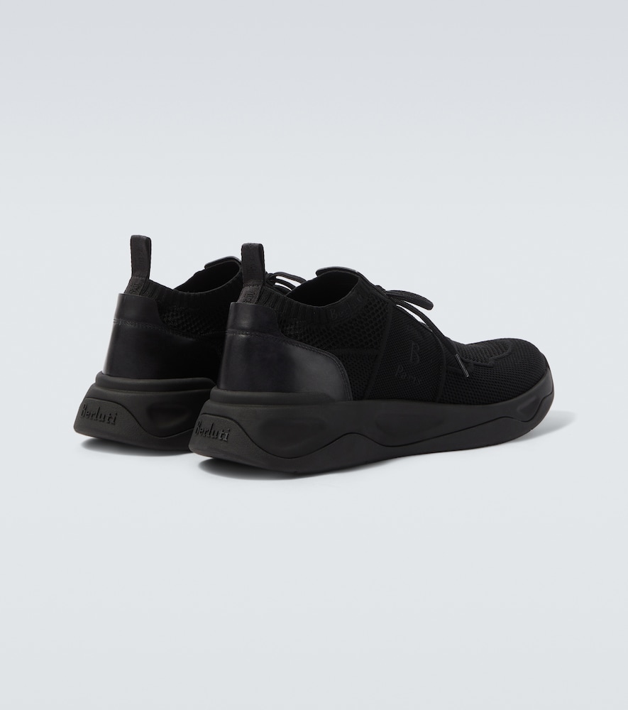  Berluti Berluti Shadow Leather-trimmed Sneakers 