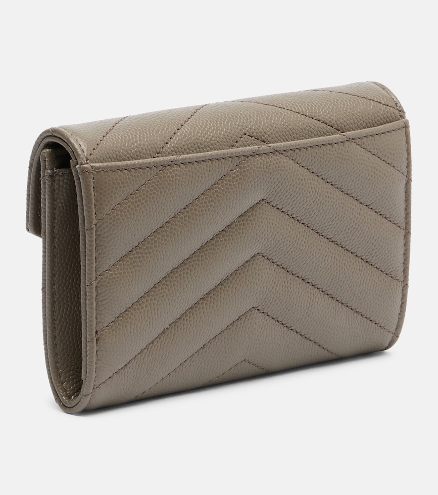  Saint Laurent Saint Laurent Cassandre Leather Card Holder 