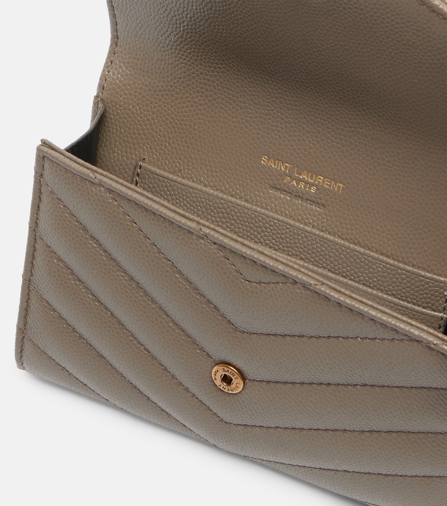  Saint Laurent Saint Laurent Cassandre Leather Card Holder 
