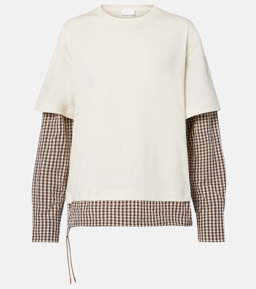 Moncler Checked cotton jersey T-shirt