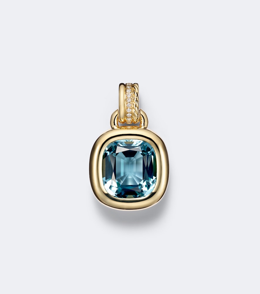 David Yurman Pendentif DY Mercer en or 18 ct topaze et diamants 4250$