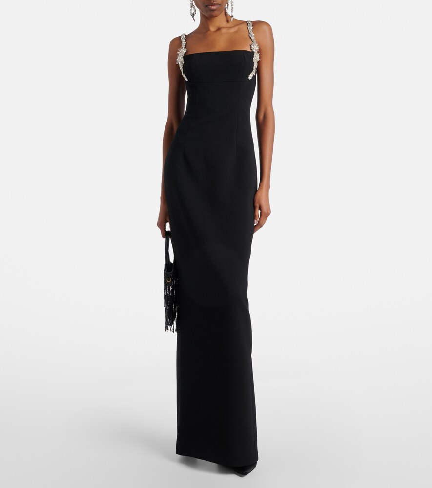 Rachel Gilbert Franca embellished crêpe corset gown