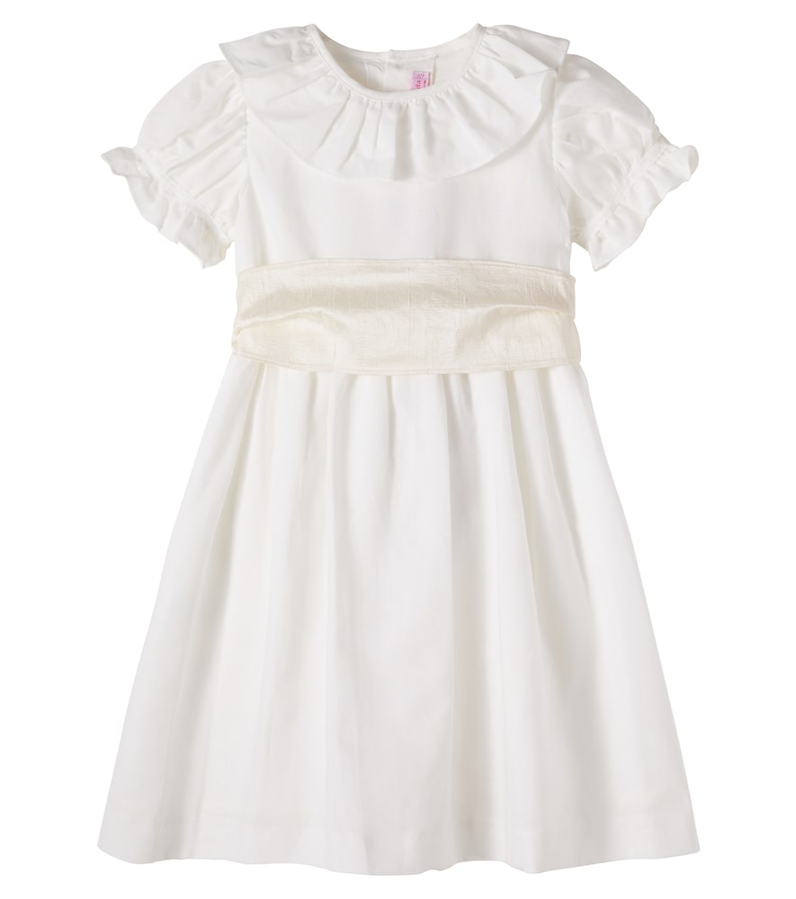 La Coqueta Vega belted linen and cotton dress