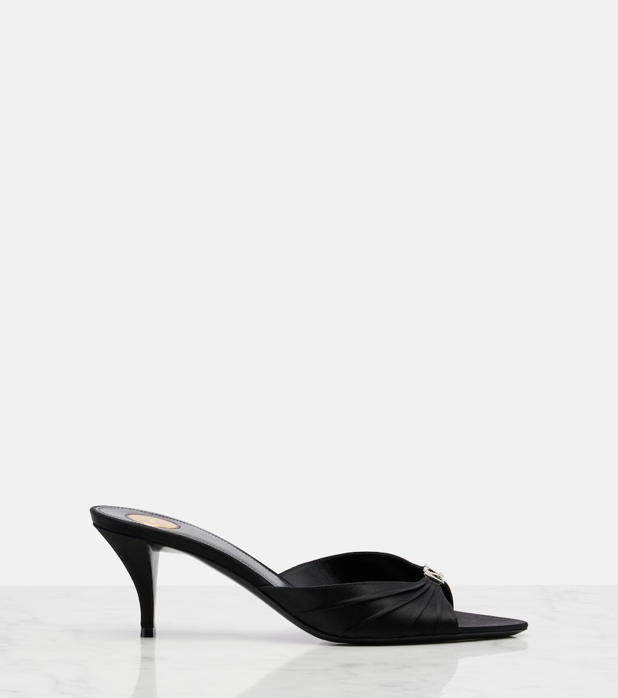 Jerry 60 Embellished Crêpe Mules