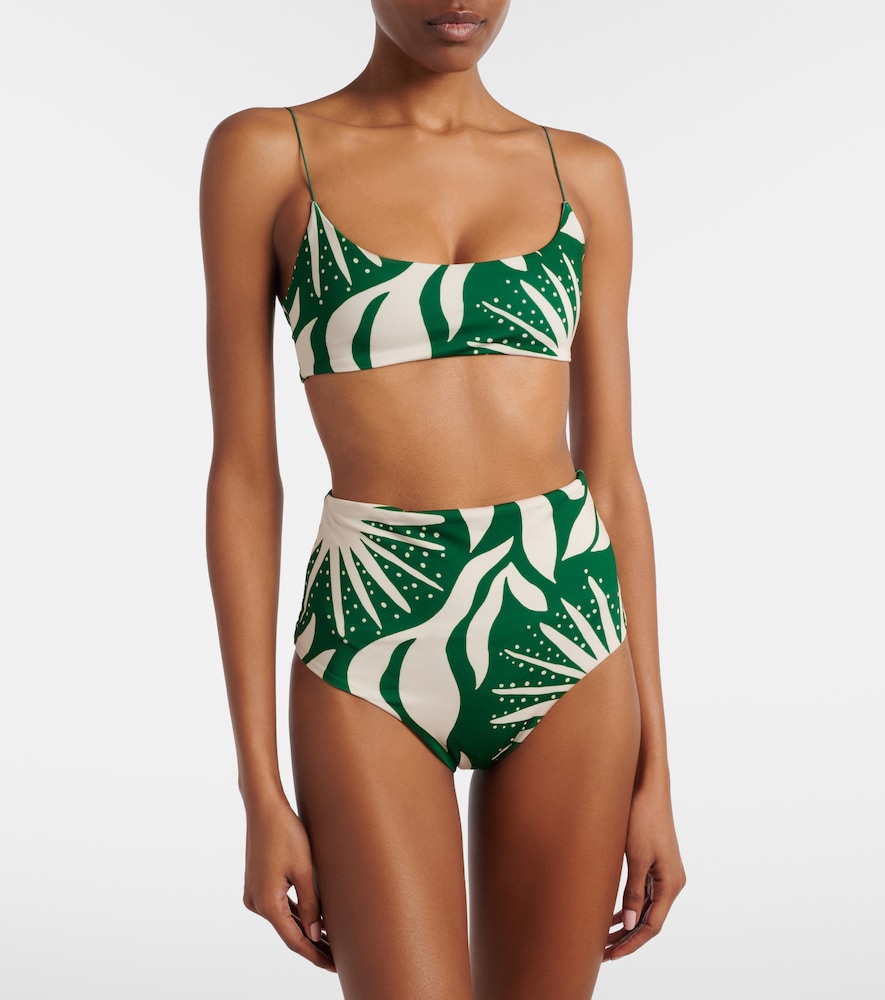 Cala de la Cruz Isla printed bikini top
