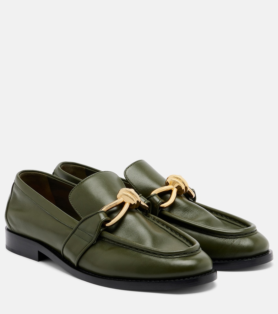 Bottega Veneta Women's Green Astaire Knot Leather Loafers UK Size 5 - Mytheresa
