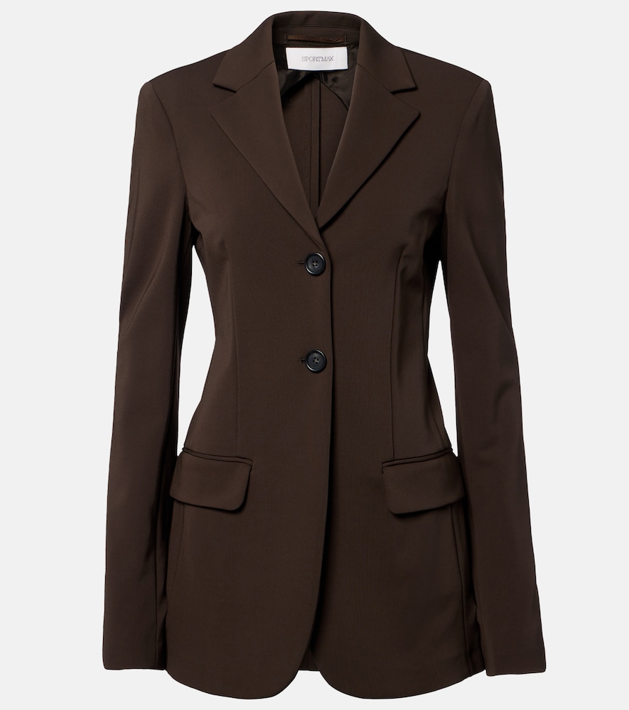 Sportmax Women's Brown Single-Breasted Blazer UK Size 14 - Mytheresa