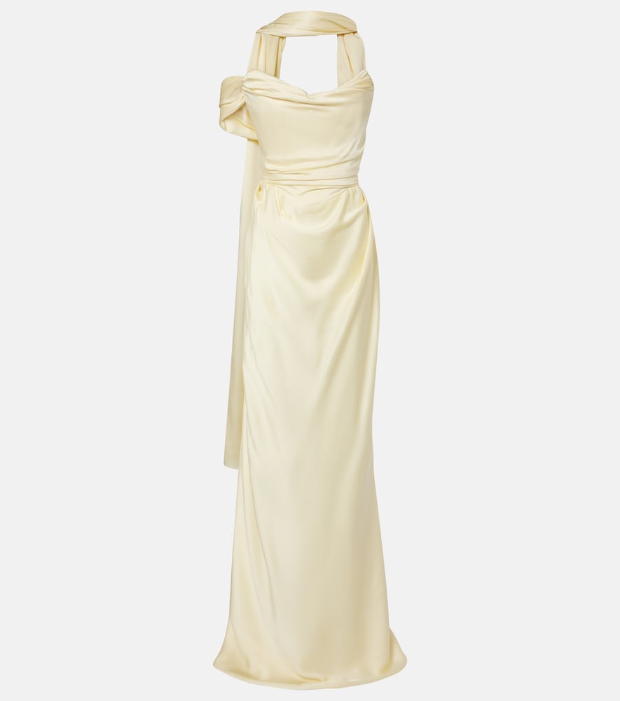 Vivienne Westwood Nova Vixen scarf-detail satin bustier gown