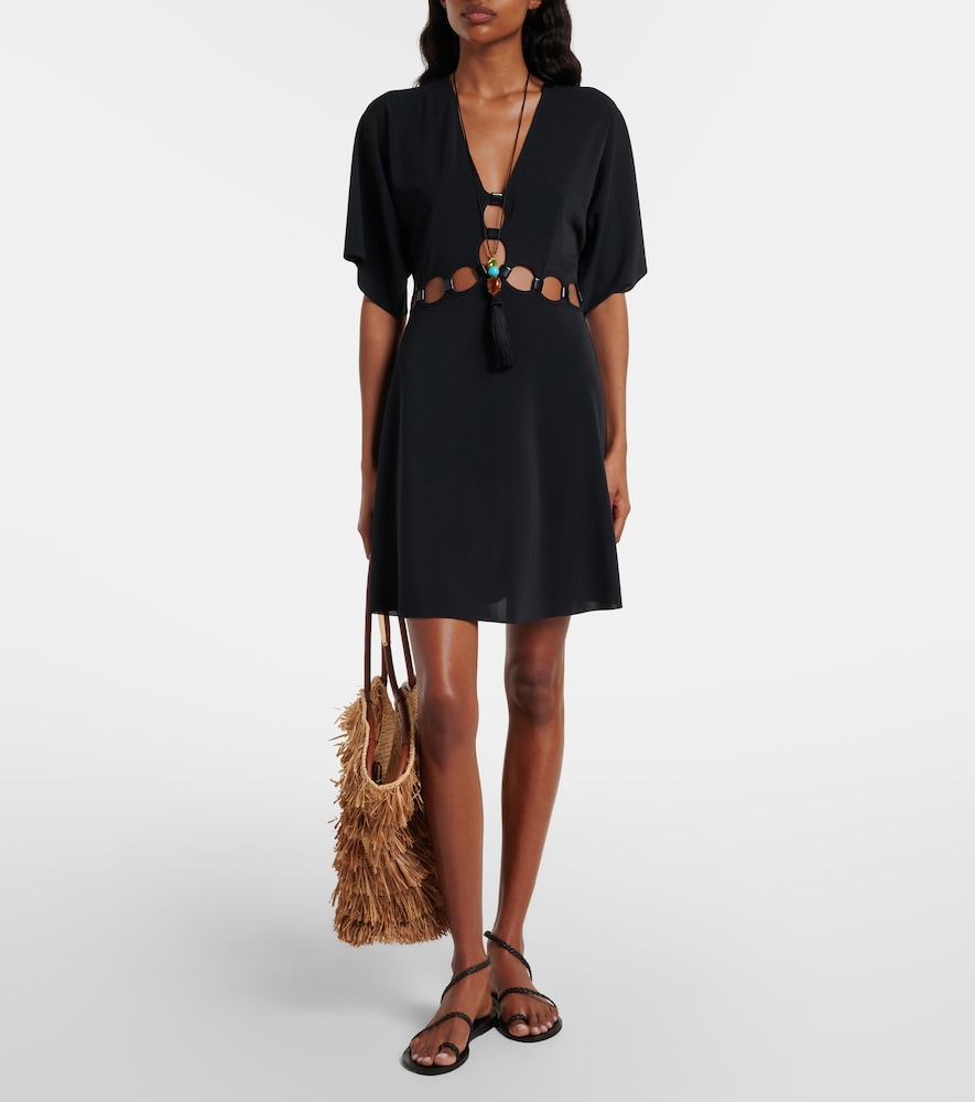 Eres Connection cutout jersey minidress