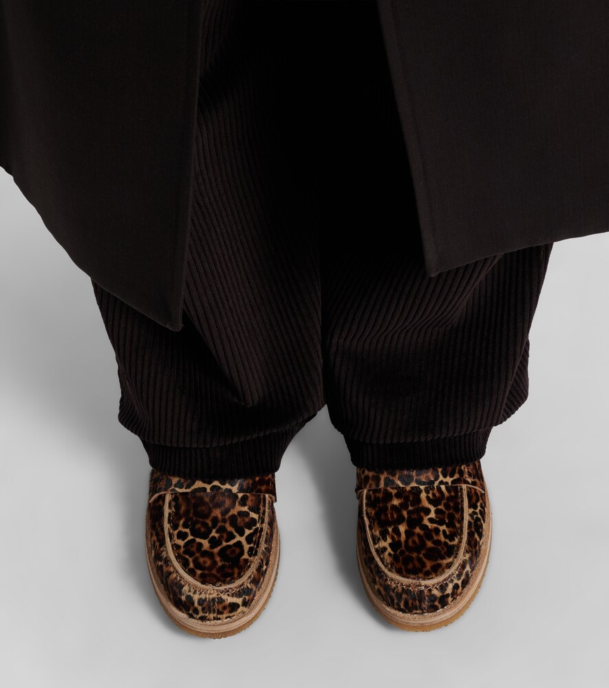 Golden Goose Jerry leopard-print calf hair penny loafers