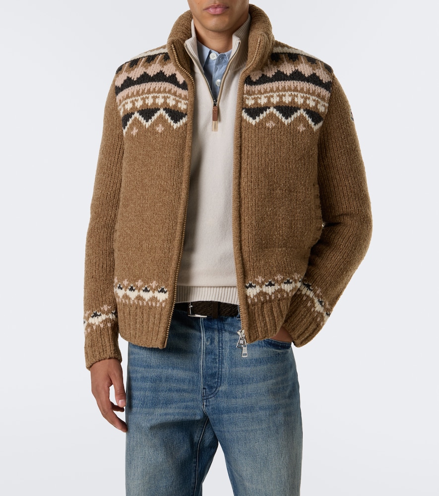 Jacquard Wool-Blend Down Jacket