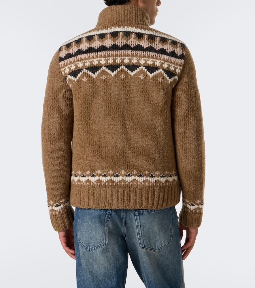 Jacquard Wool-Blend Down Jacket