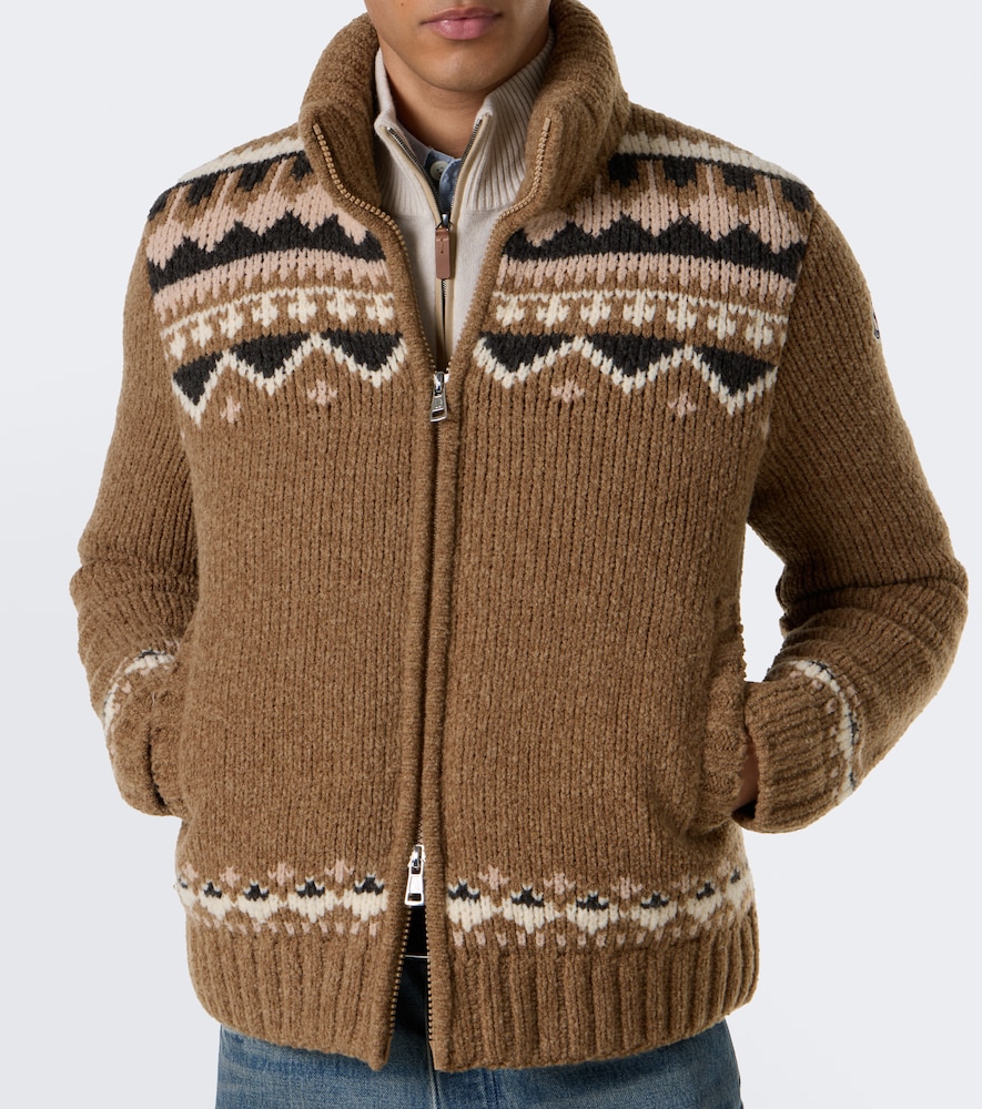 Jacquard Wool-Blend Down Jacket