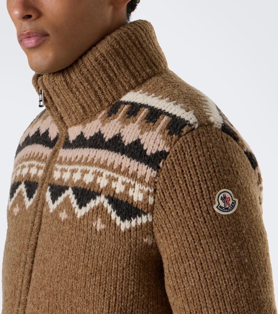 Jacquard Wool-Blend Down Jacket