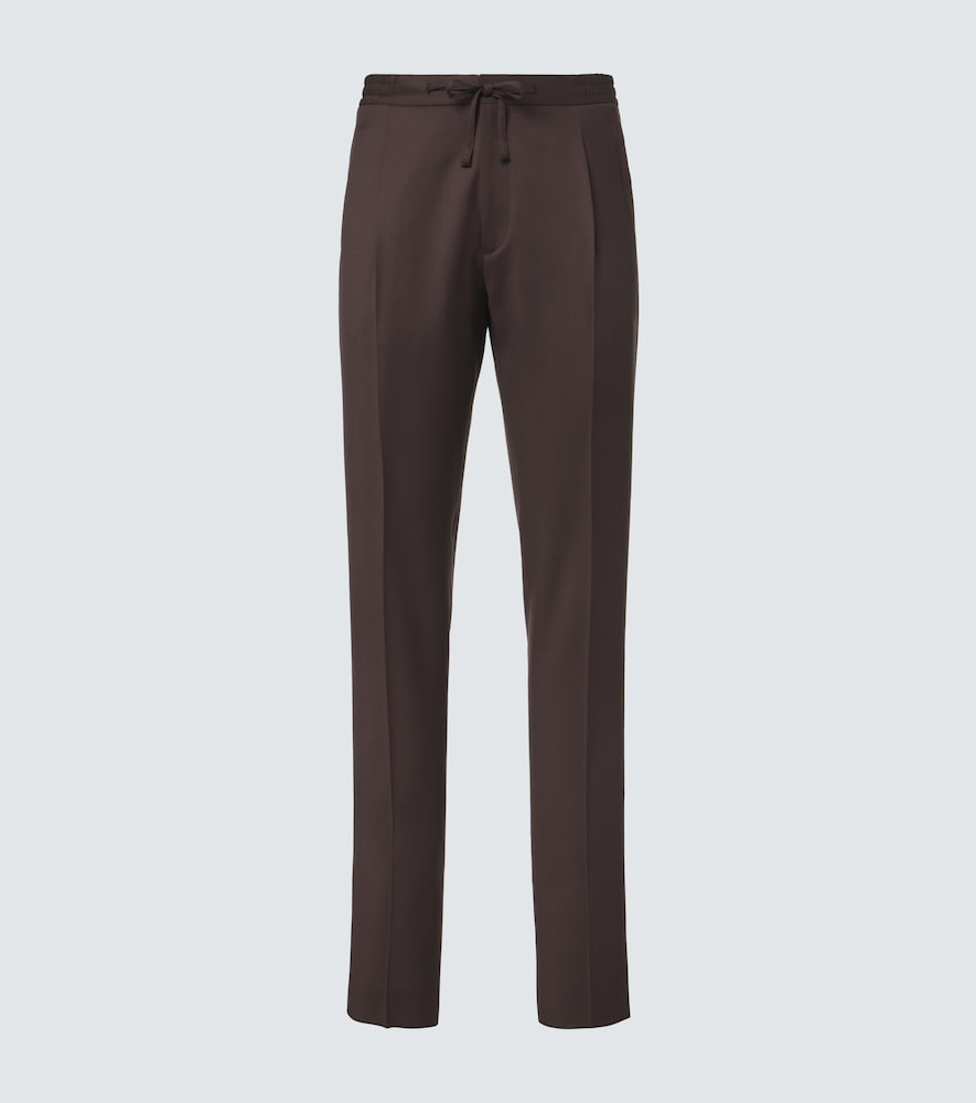 Pantaloni slim in lana