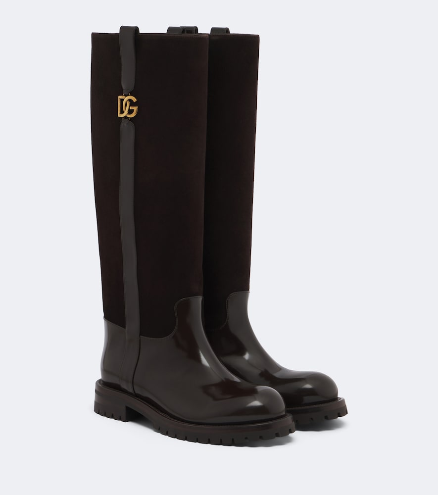 Dolce&Gabbana Dg Leather And Knee-High Boots