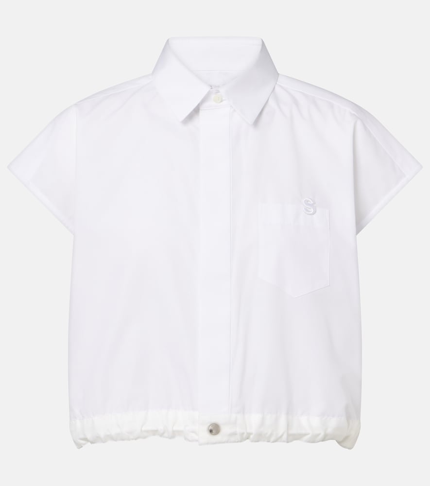 Sacai Women's White Poplin Shirt UK Size 14 - Mytheresa