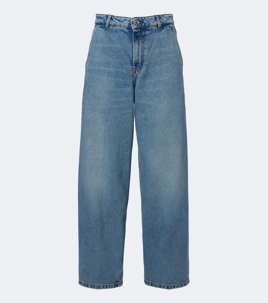 Ami Alexandre Mattiussi Mid-rise Wide-leg Jeans In Blue