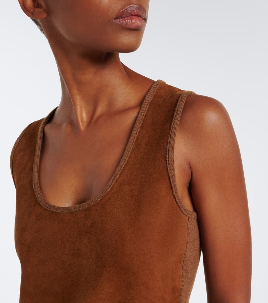 And Cashmere-Paneled Top