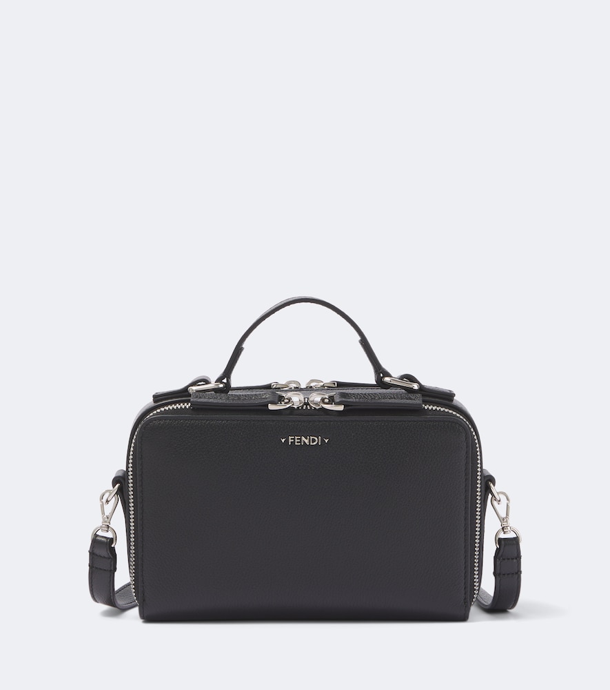 Crossbody Bag aus Leder mit Veloursleder