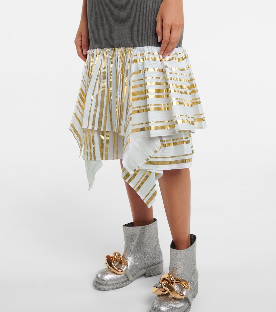  Jw Anderson Jw Anderson Midikleid Aus Baumwolle Und Satin 