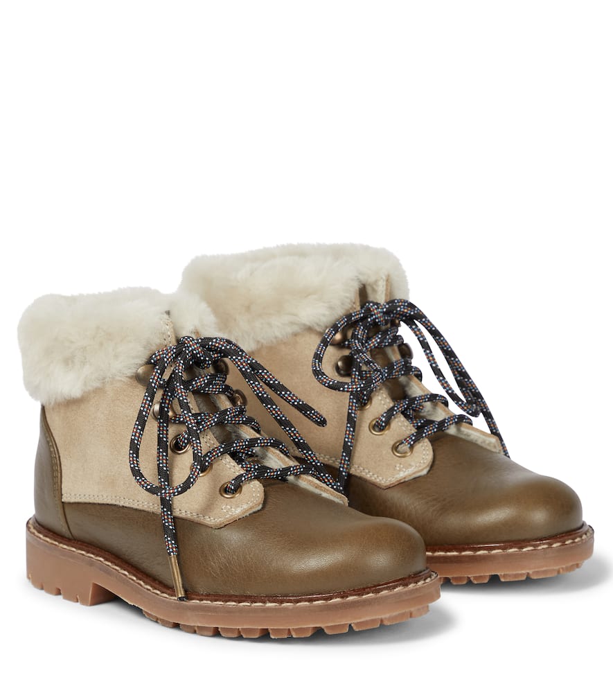 Bonpoint Henry faux fur-trimmed boots