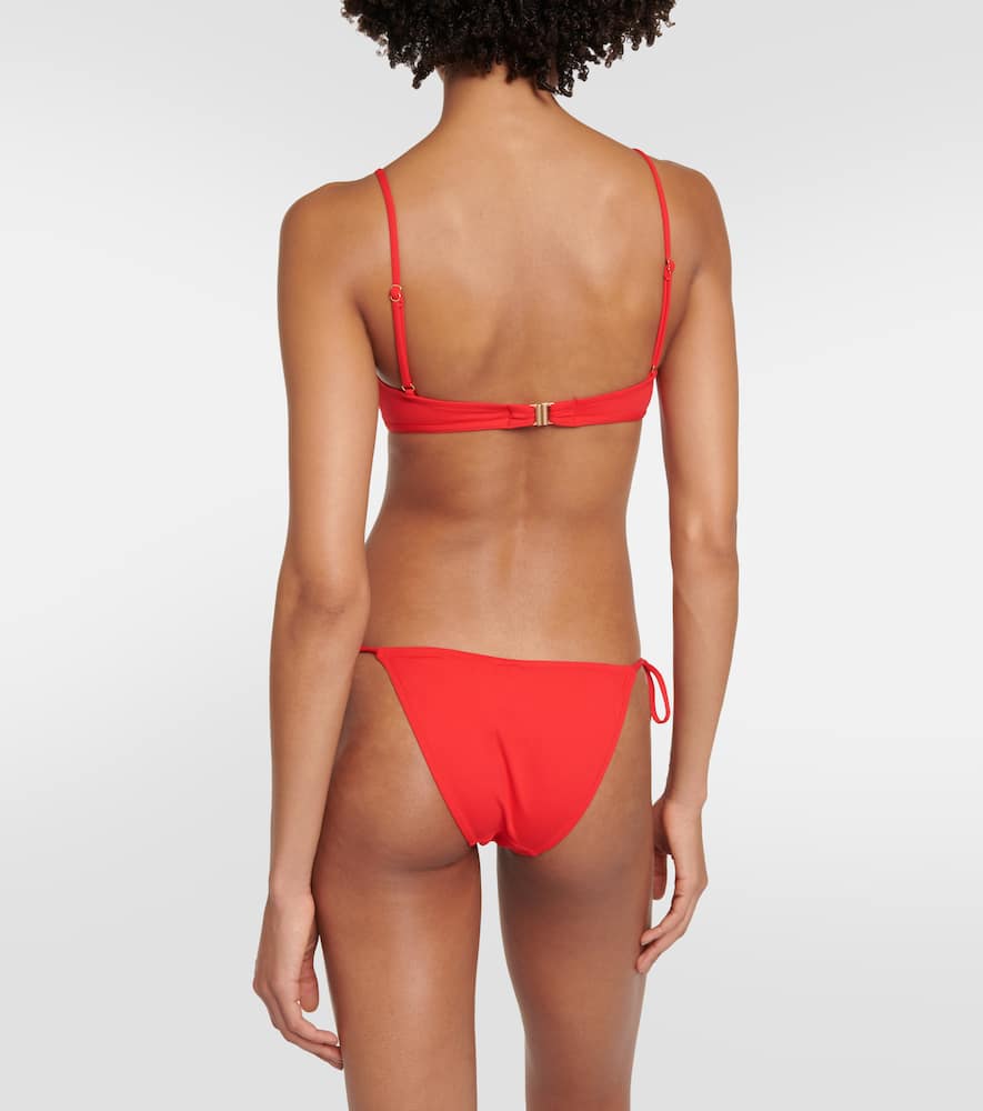 Shop Melissa Odabash Marrakech High-rise Bikini Bottoms In Red