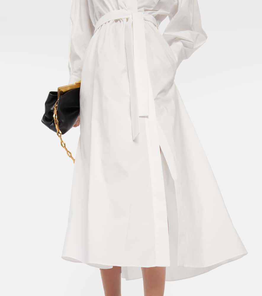 Shop Altuzarra Lyddy Cotton-blend Wrap Dress In White