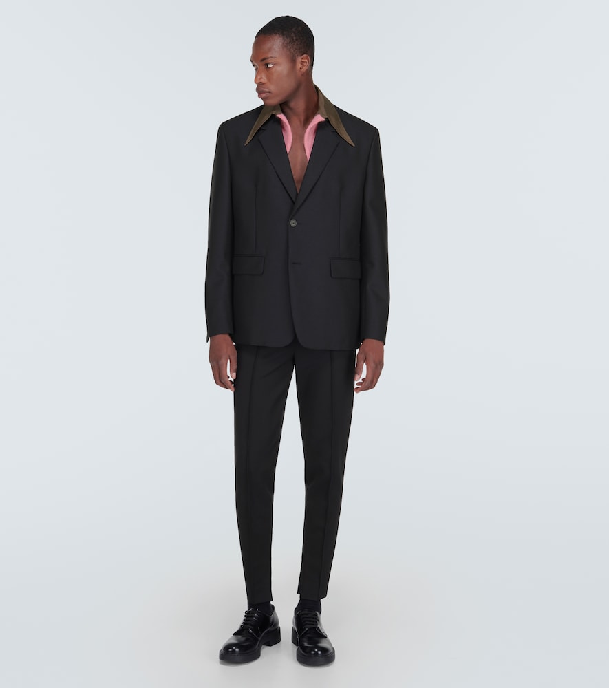  Prada Prada Wool And Mohair Suit Jacket 