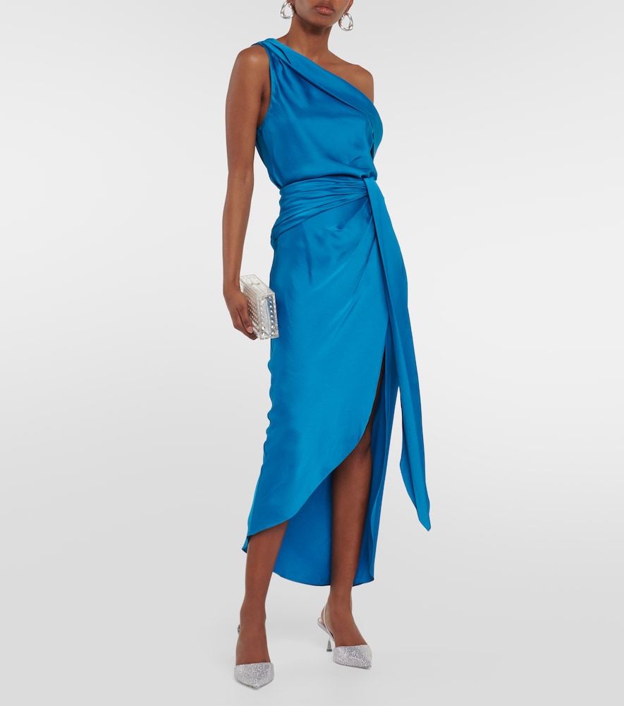  Simkhai Simkhai Lexy Draped One-shoulder Satin Top 