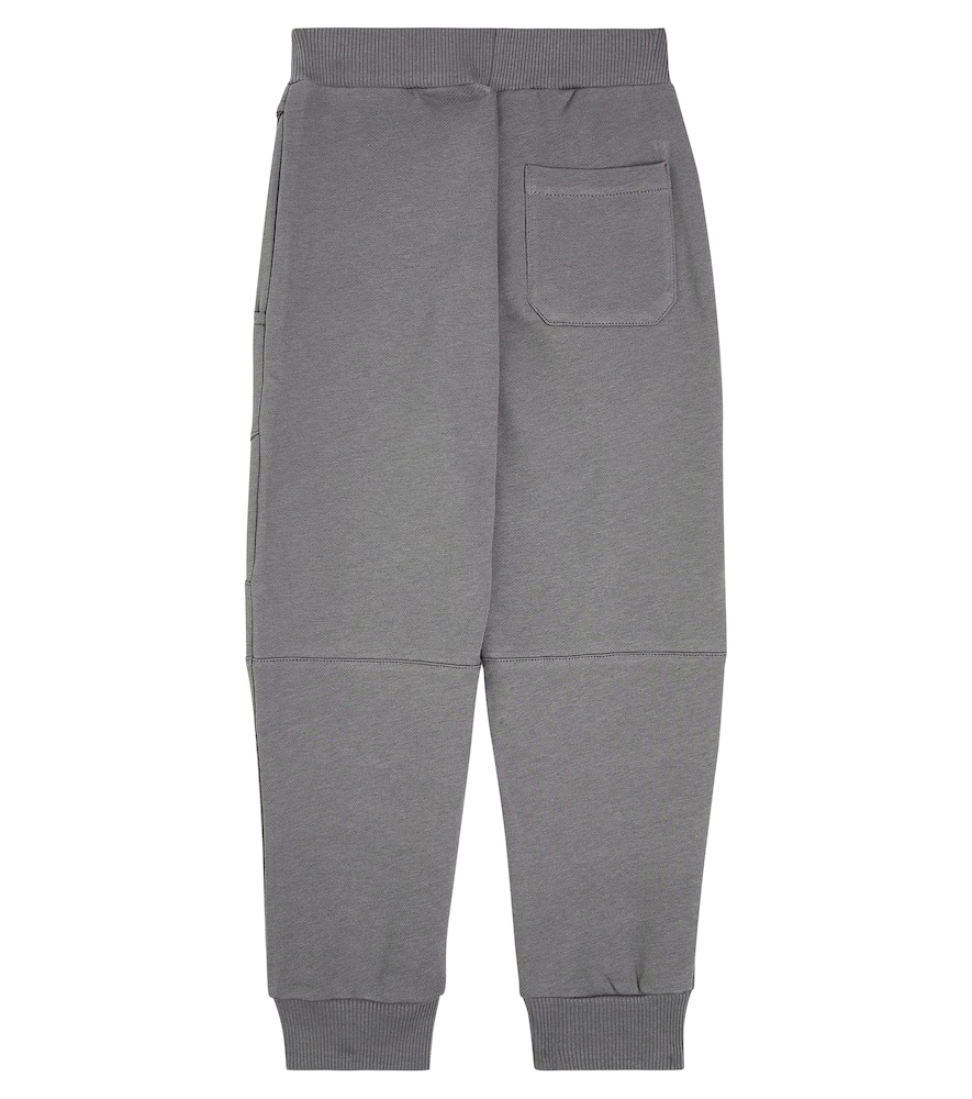 BALMAIN LOGO COTTON JERSEY SWEATPANTS