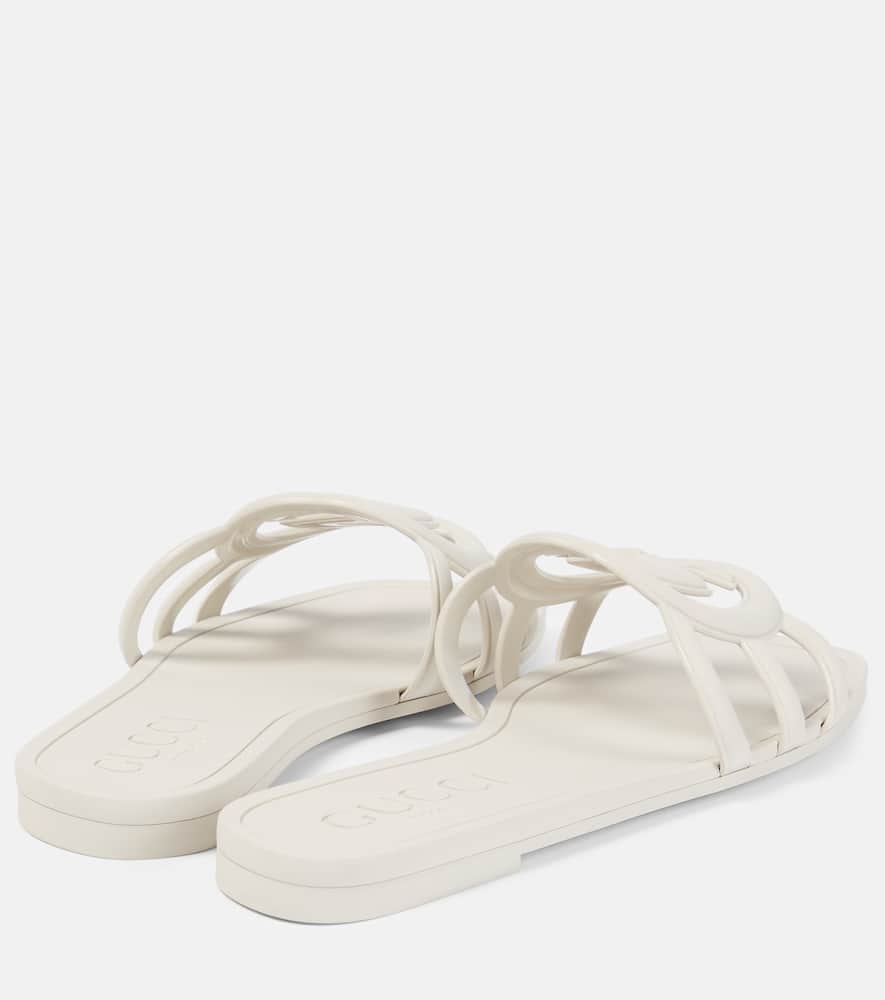 Shop Gucci Interlocking G Slides In White