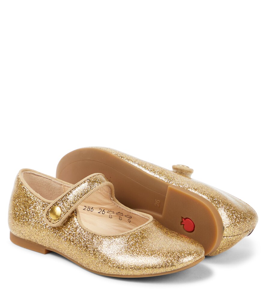  Pom D'api Pom D'api Daisy Baby Glitter Mary Jane Flats 