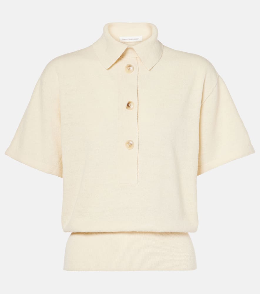 Straccio linen and silk-blend polo shirt