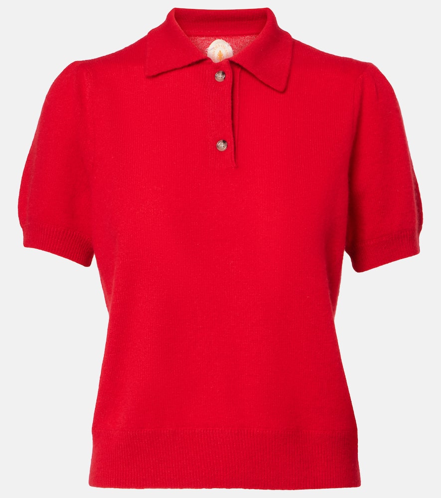 Knitted cashmere polo shirt