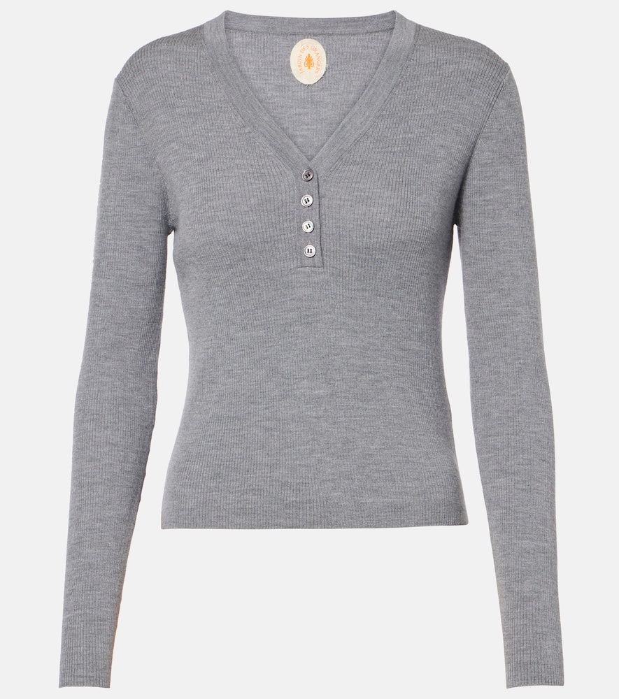 Virgin wool Henley shirt