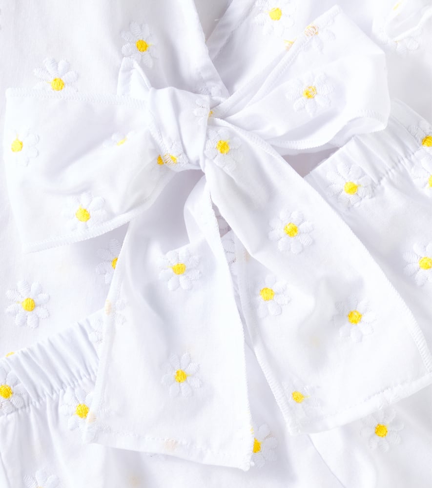 Il Gufo Baby Cotton Top And Shorts Set In White