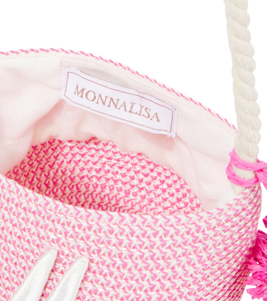  Monnalisa Monnalisa Bestickte Tasche Aus Stroh 