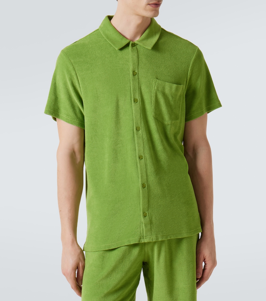  Vilebrequin Vilebrequin Cotton-blend Terry Bowling Shirt 