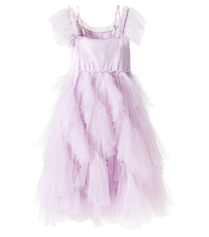 Tutu Du Monde Sequined Ruffled Tulle Dress In Purple