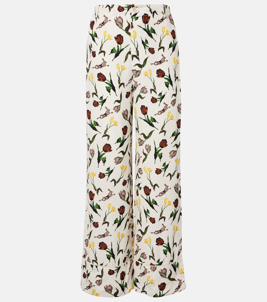 Marni Pantalon palazzo imprim en soie 447 €