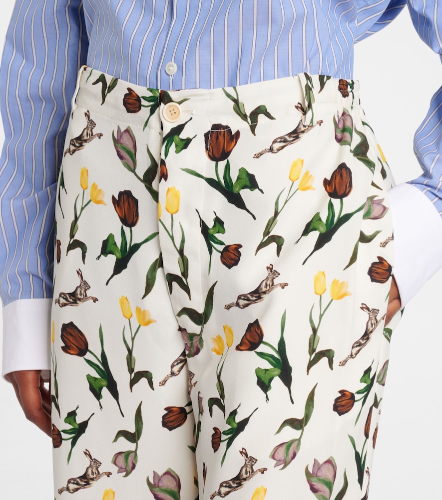  Marni Marni Printed Silk Palazzo Pants 