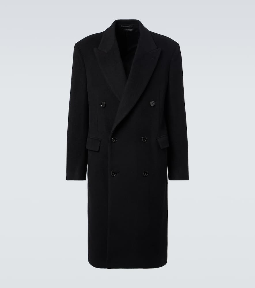 Lardini Double-breasted Long Jacket Notch Lapel