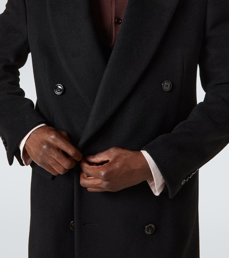 Lardini Double-breasted Long Jacket Notch Lapel
