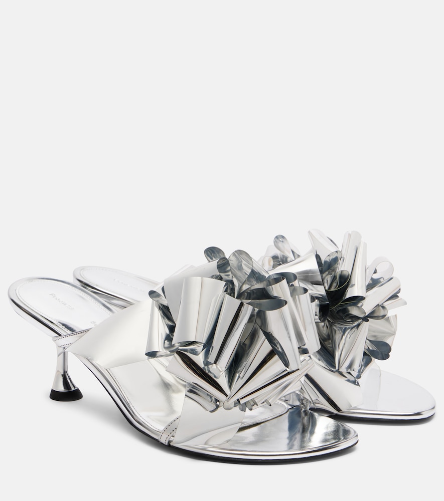 Proenza Schouler Tee Souvenir mirrored leather mules
