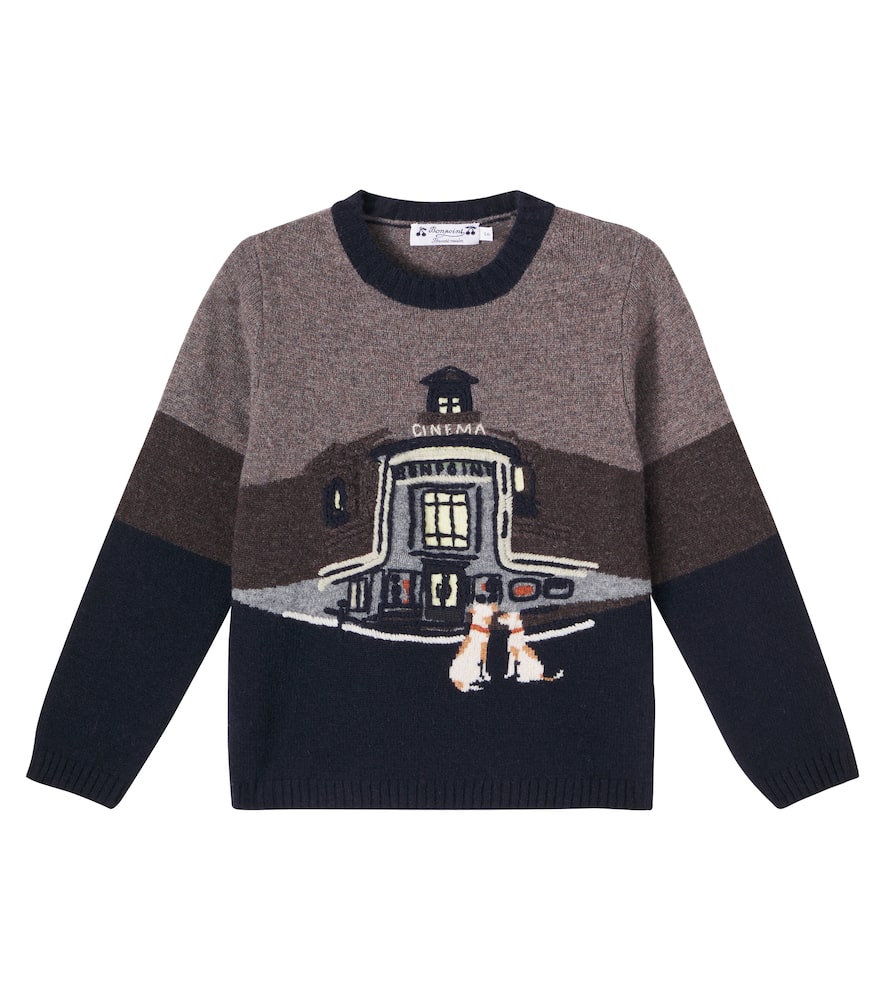 Bonpoint Wool Jacquard Jean Sweater In Multi