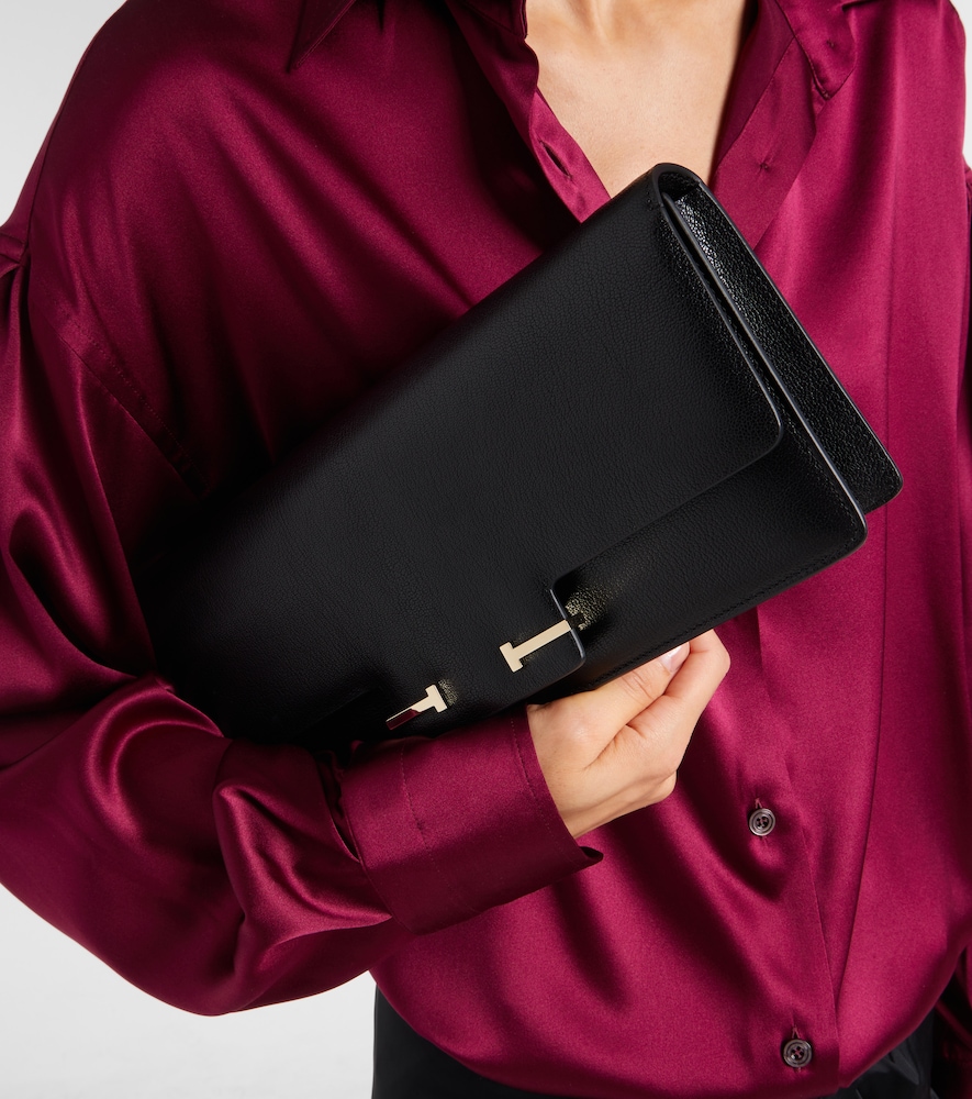 Tom Ford Double T leather shoulder bag
