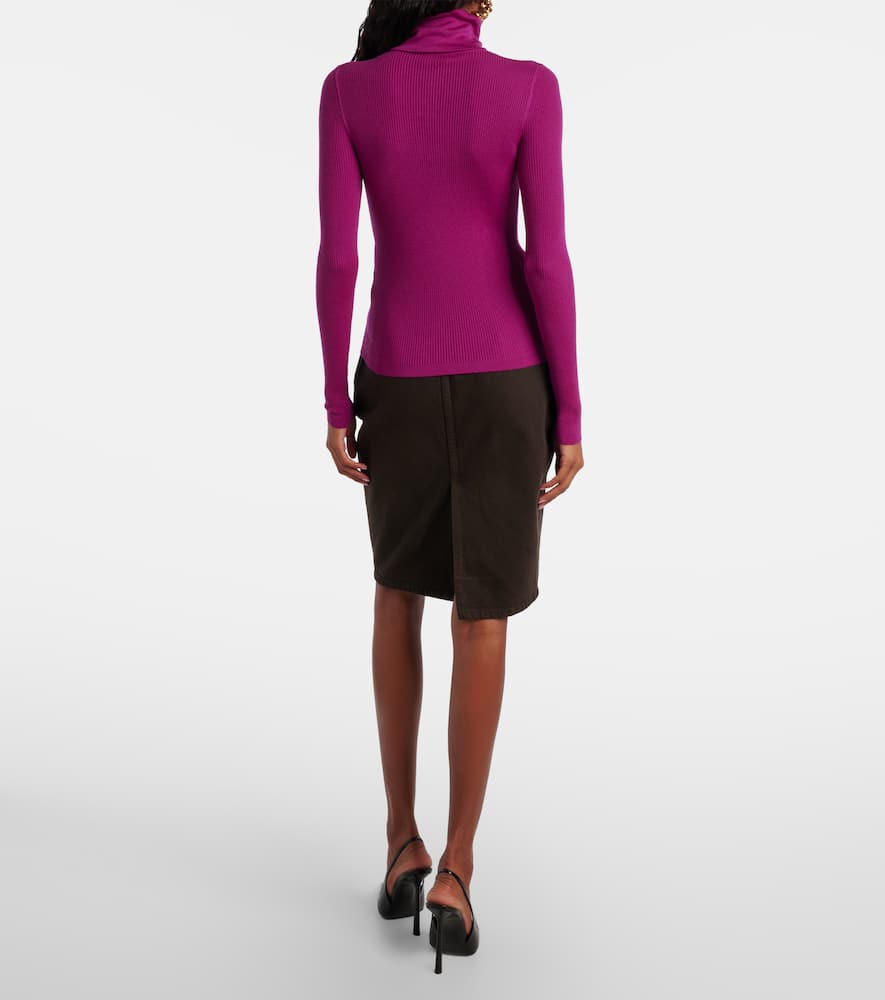 Saint Laurent Wool, Cashmere, And Silk Sweater In Pink
