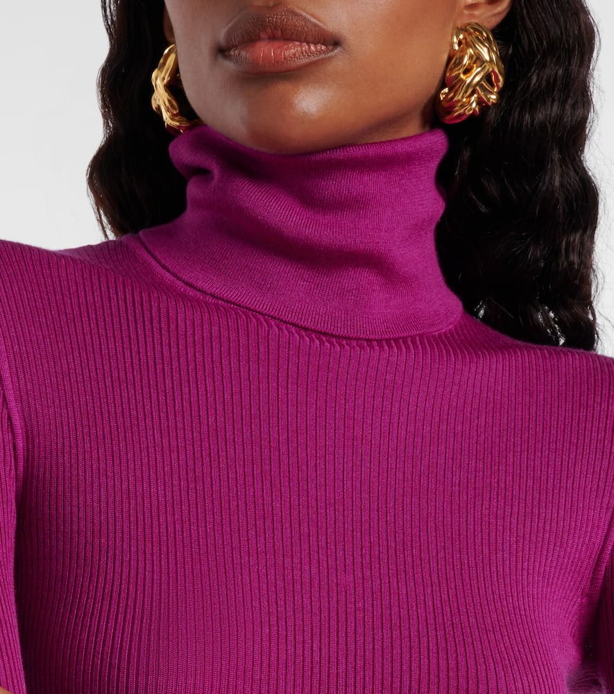 Saint Laurent Wool, Cashmere, And Silk Sweater In Pink