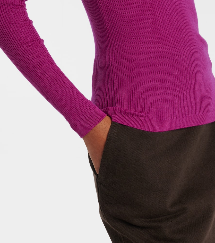 Saint Laurent Wool, Cashmere, And Silk Sweater In Pink
